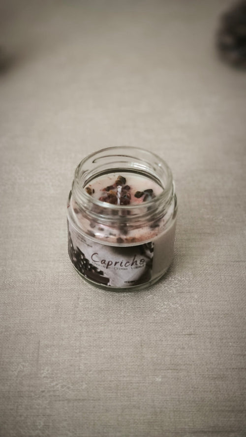 <b>CAPRICHO</b> (Chocolate, Crema y Vainilla) - Velas en cristal OI26 - My Essentials by FARA