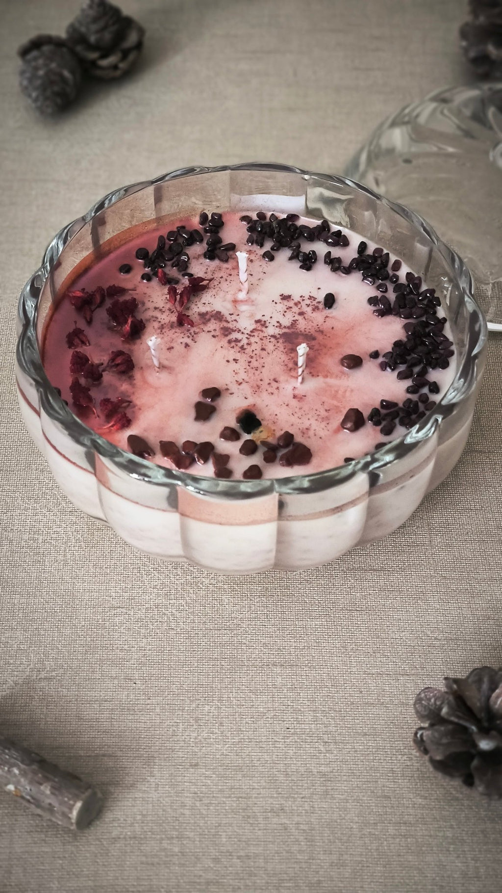 <b>CARMESÍ</b> (Granada, Ciruela y Arándanos) - Velas en cristal OI26 - My Essentials by FARA
