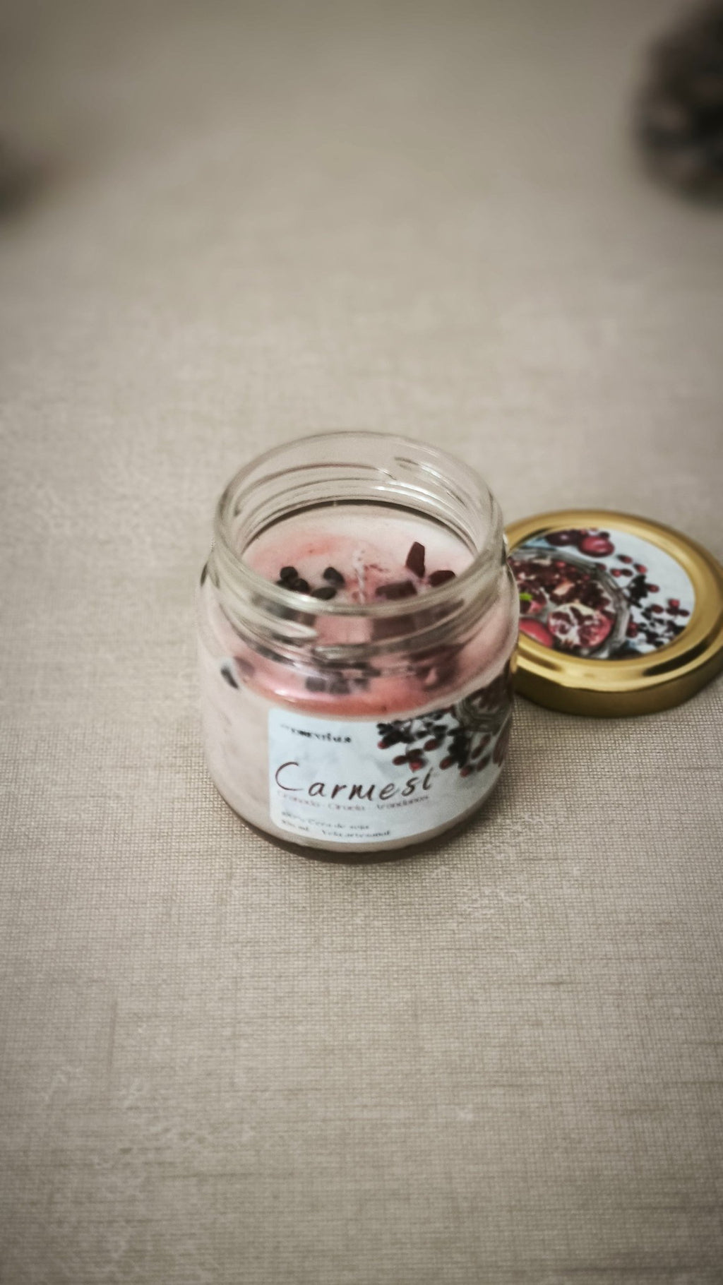 <b>CARMESÍ</b> (Granada, Ciruela y Arándanos) - Velas en cristal OI26 - My Essentials by FARA