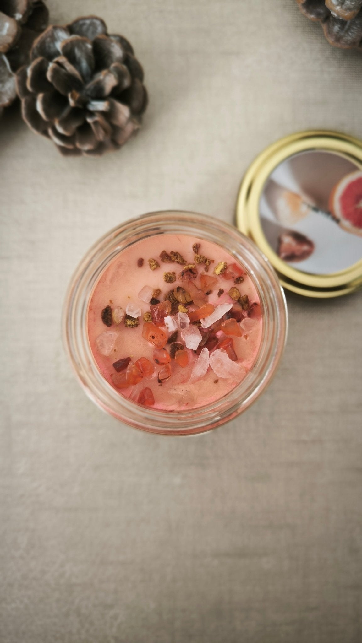 <b>SOLANA</b> (Pomelo, Canela y Naranja) - Velas en cristal OI26 - My Essentials by FARA