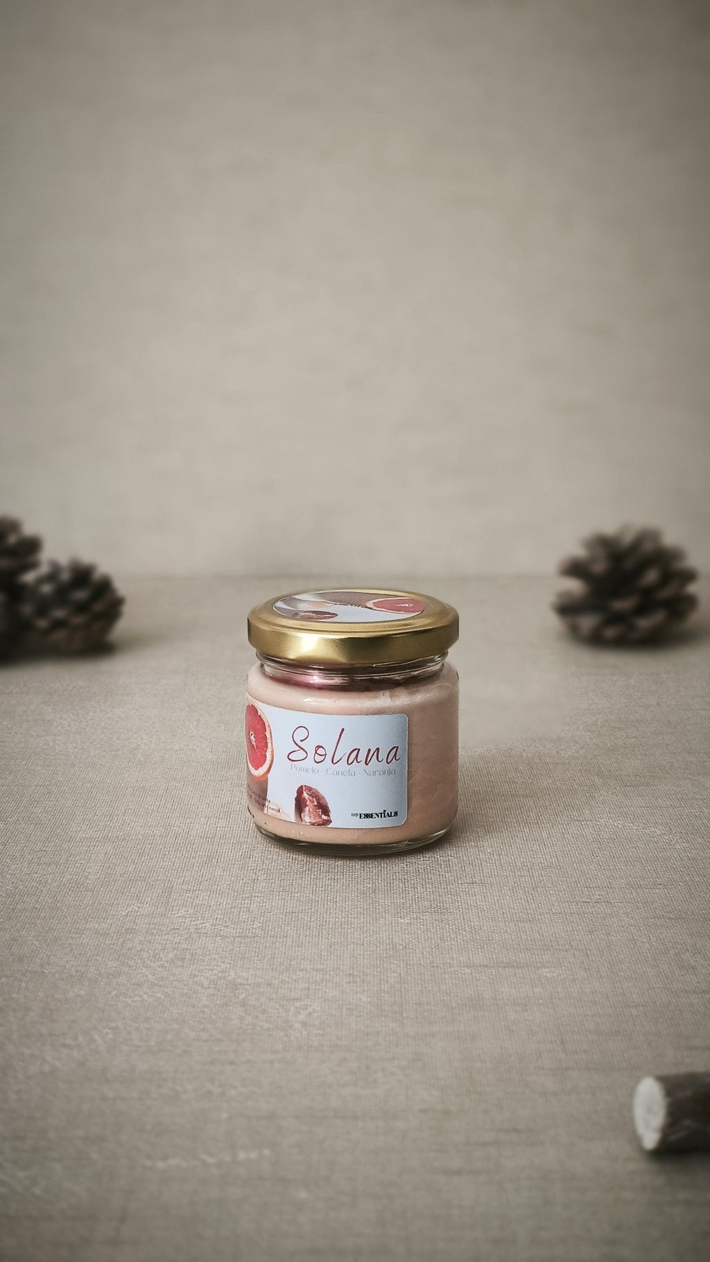 <b>SOLANA</b> (Pomelo, Canela y Naranja) - Velas en cristal OI26 - My Essentials by FARA