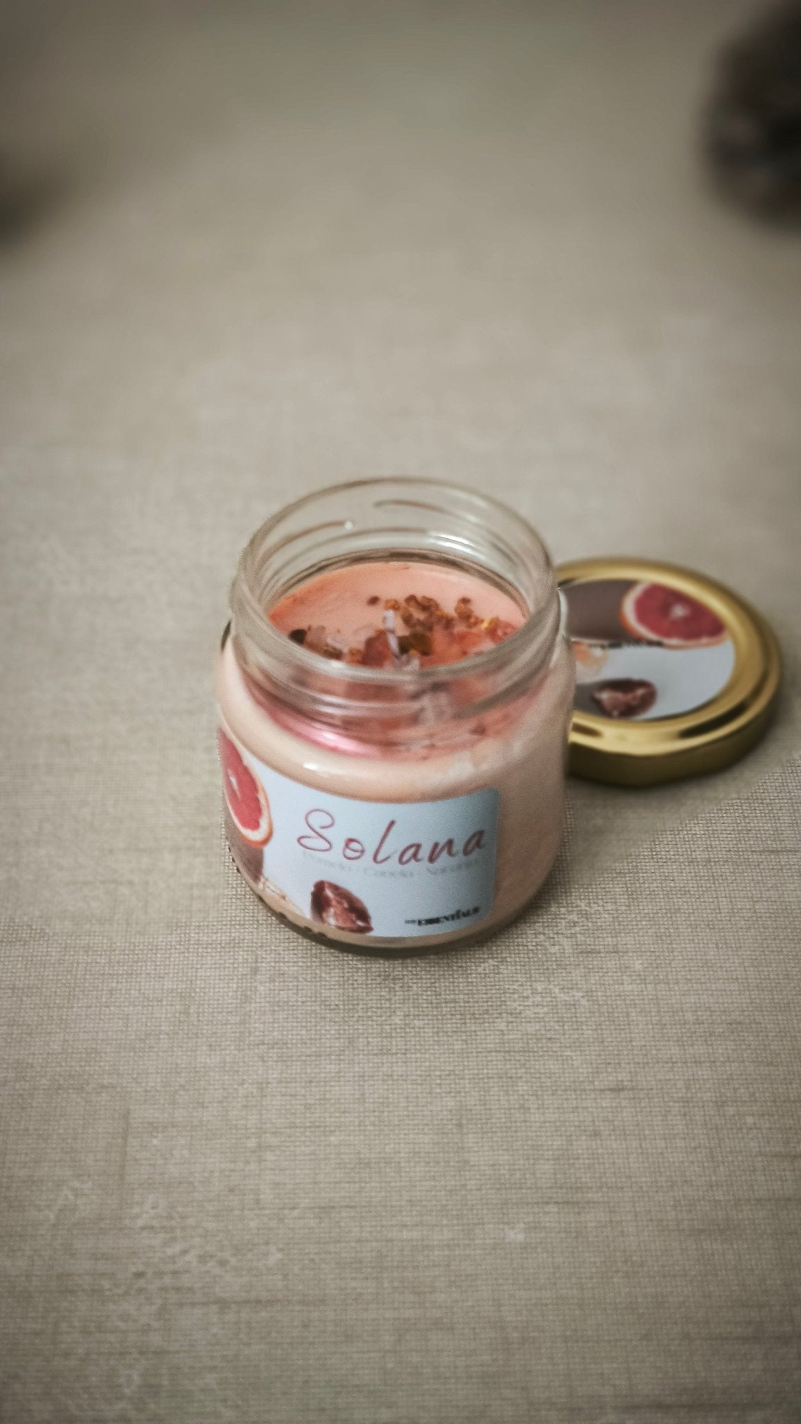 <b>SOLANA</b> (Pomelo, Canela y Naranja) - Velas en cristal OI26 - My Essentials by FARA