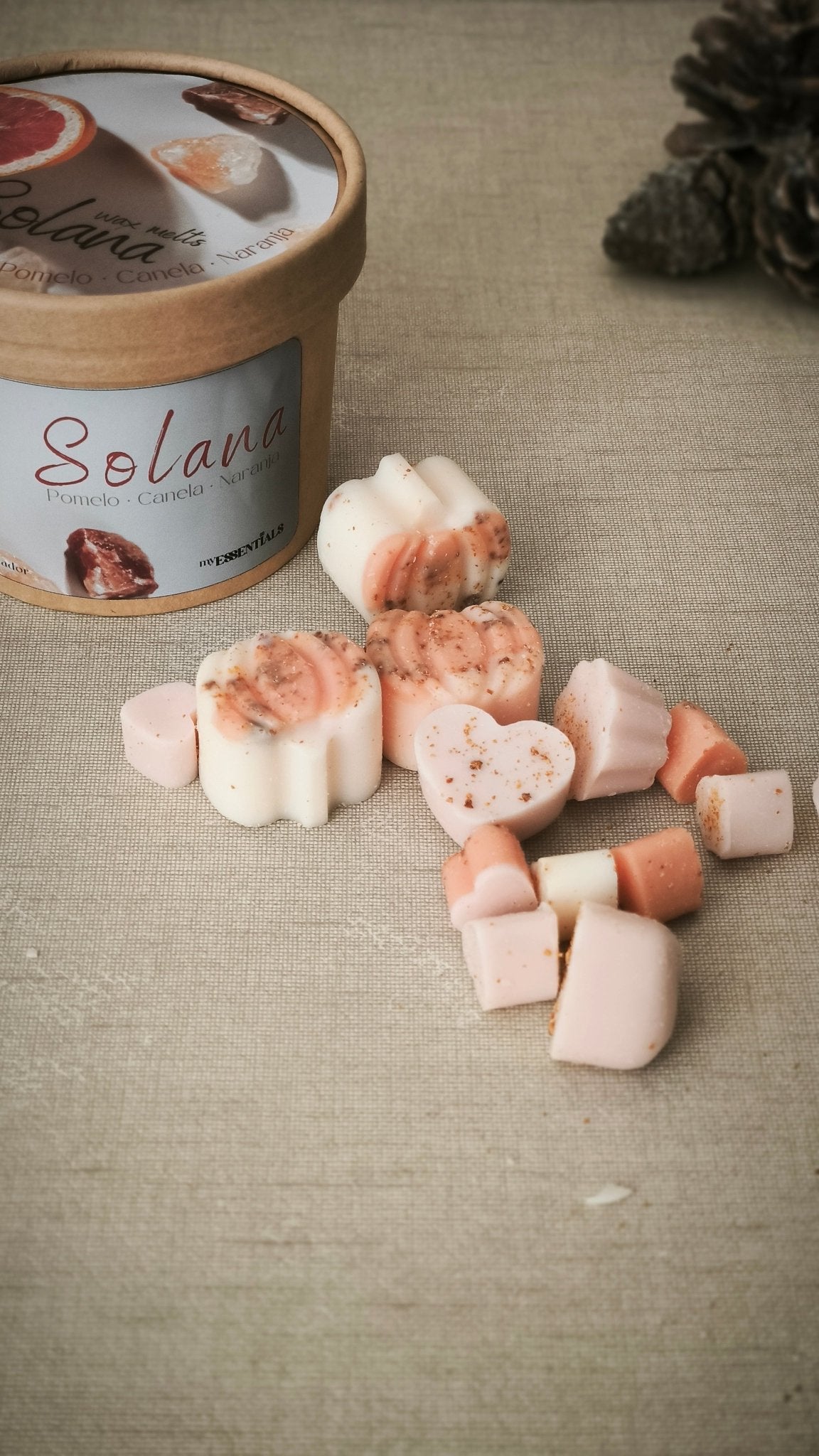 <b>SOLANA</b> (Pomelo, Canela y Naranja) - WaxMelts OI26 - My Essentials by FARA