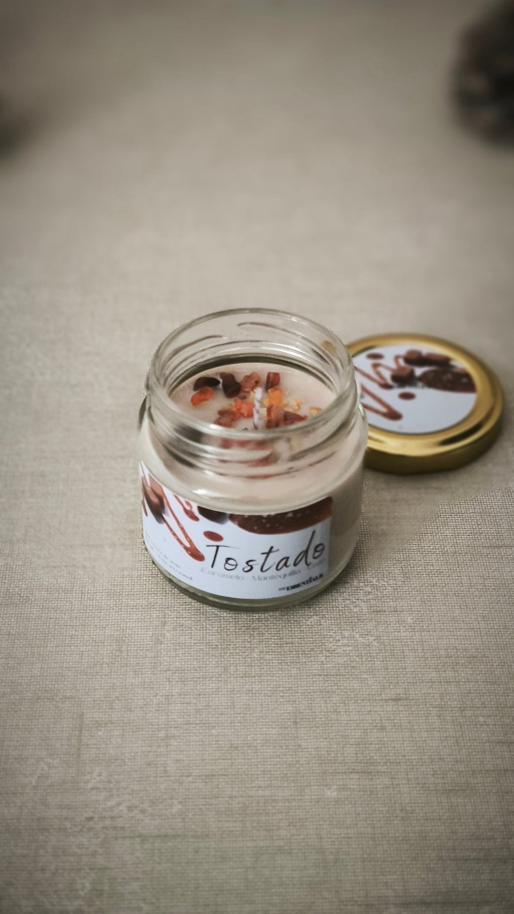 <b>TOSTADO</b> (Caramelo, Mantequilla y Café) - Velas en cristal OI26 - My Essentials by FARA