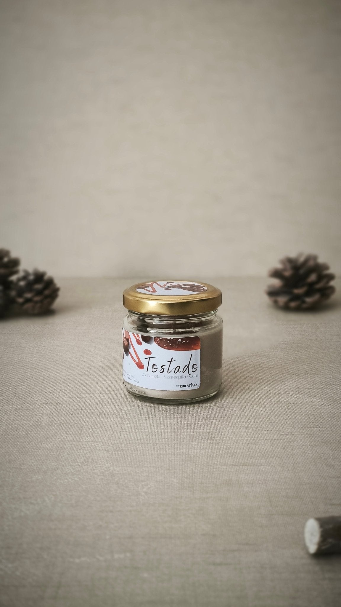 <b>TOSTADO</b> (Caramelo, Mantequilla y Café) - Velas en cristal OI26 - My Essentials by FARA